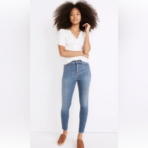 Madewell 10” High rise skinny crop jeans